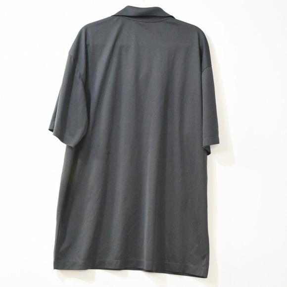 Nike DriFit Men Gray Golf Polo Shirt Logo Active Solid Pullover Short Sleeve XXL - Picture 2 of 4